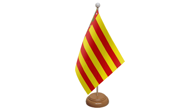 Valencia Small Flag with Wooden Stands